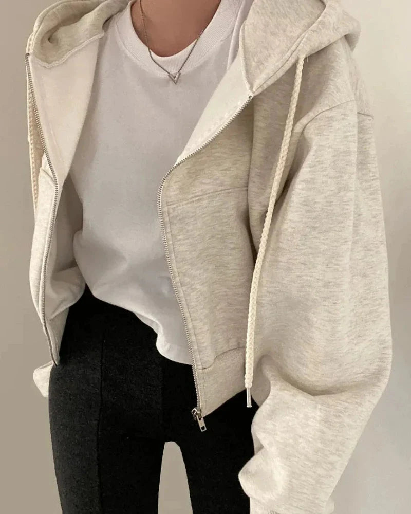 Sweat à capuche oversize zippé