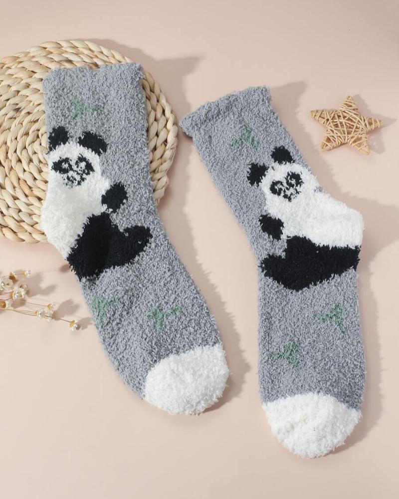 Chaussettes longues chaudes et pelucheuses