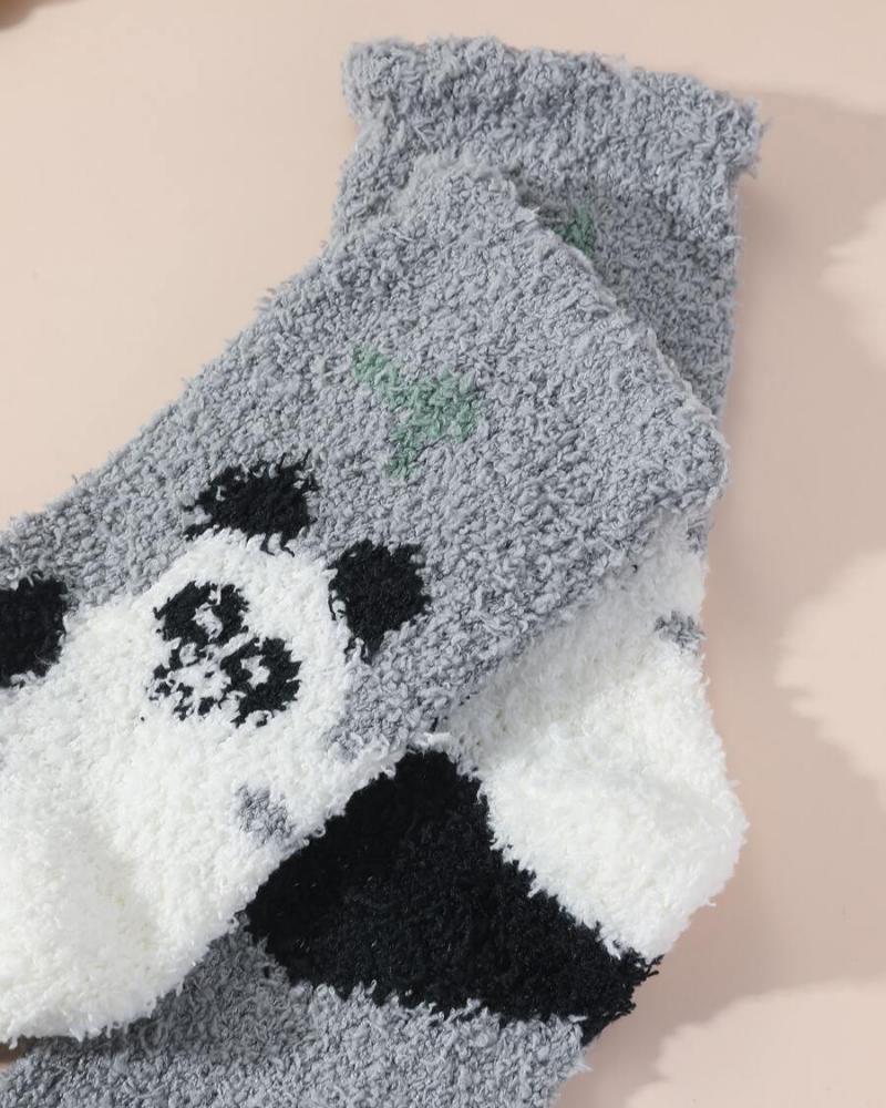 Chaussettes longues chaudes et pelucheuses