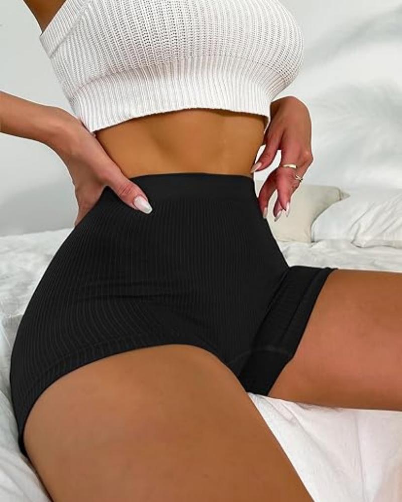 Shorts ajustés à rayures