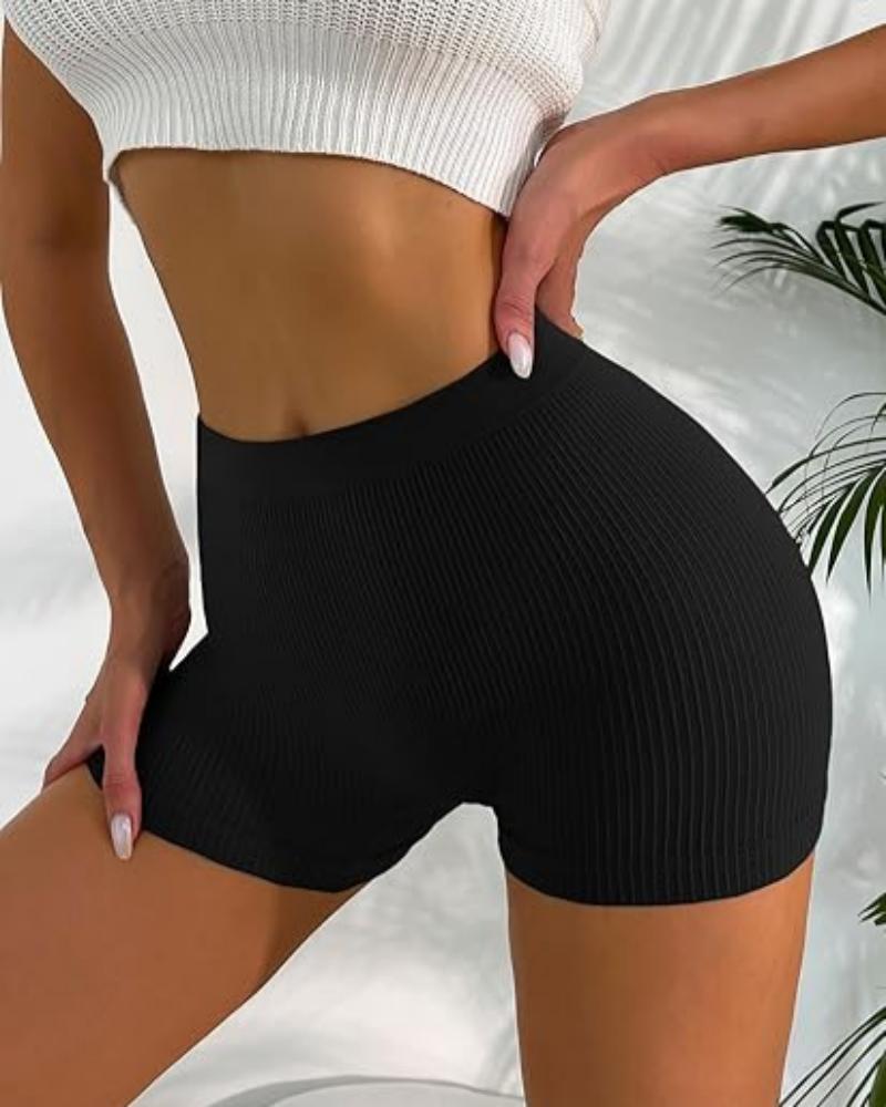 Shorts ajustés à rayures