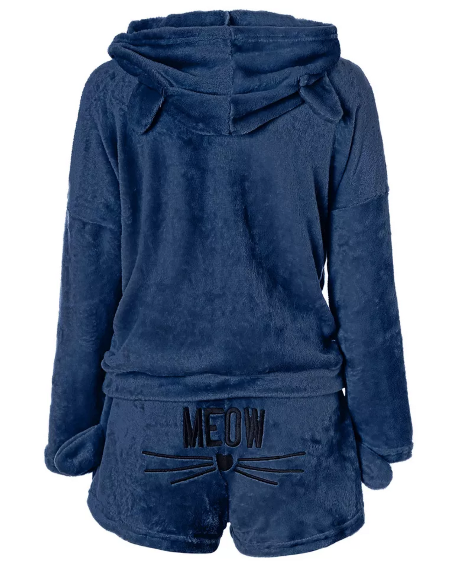 Ensemble de vêtements d'intérieur pelucheux avec motif de chat.