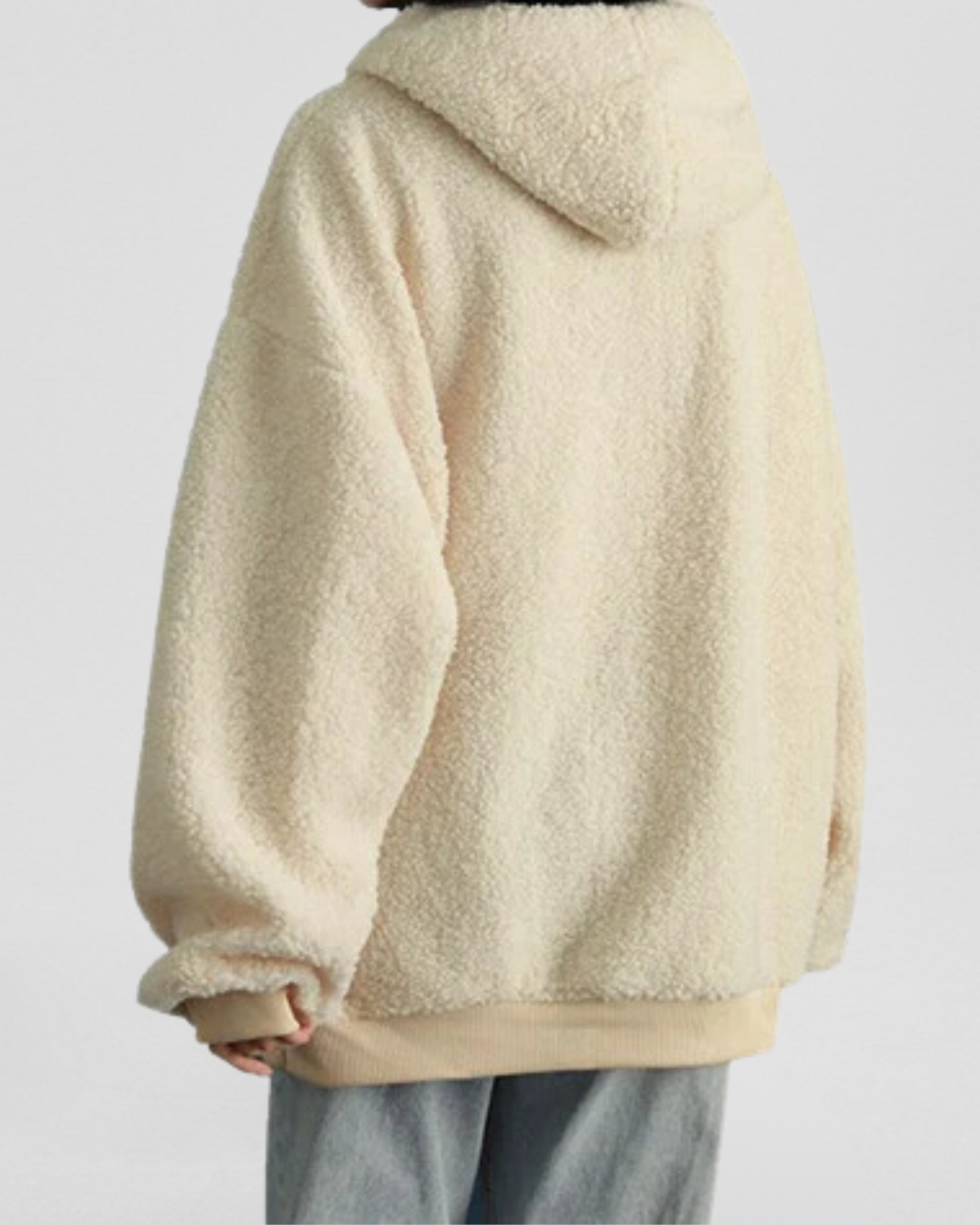 Sweat à capuche oversize en peluche