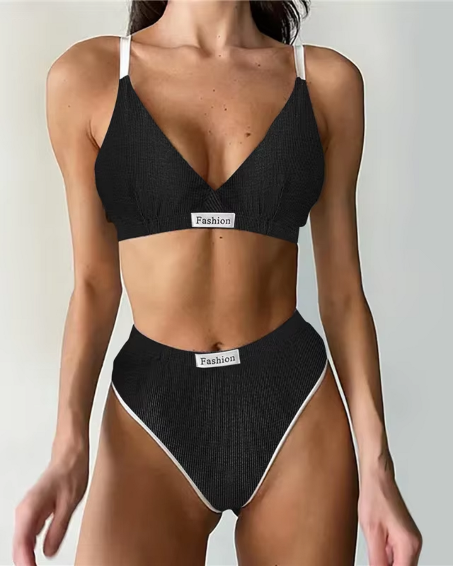 Ensemble de lingerie confortable en tissu côtelé