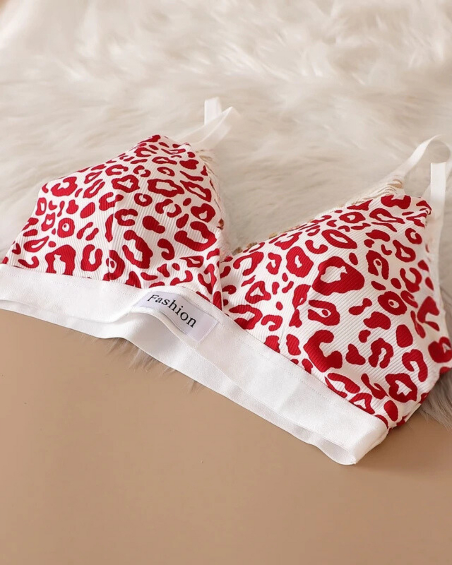 Ensemble de lingerie confortable à motif léopard