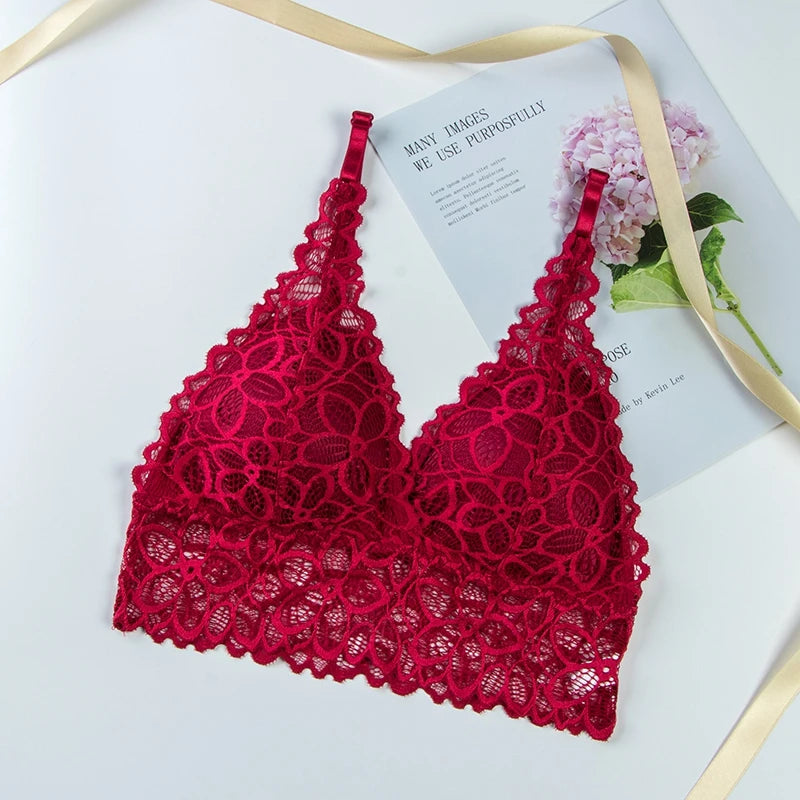 Ensemble Lingerie Sans Armatures en Dentelle Ultra-Fin