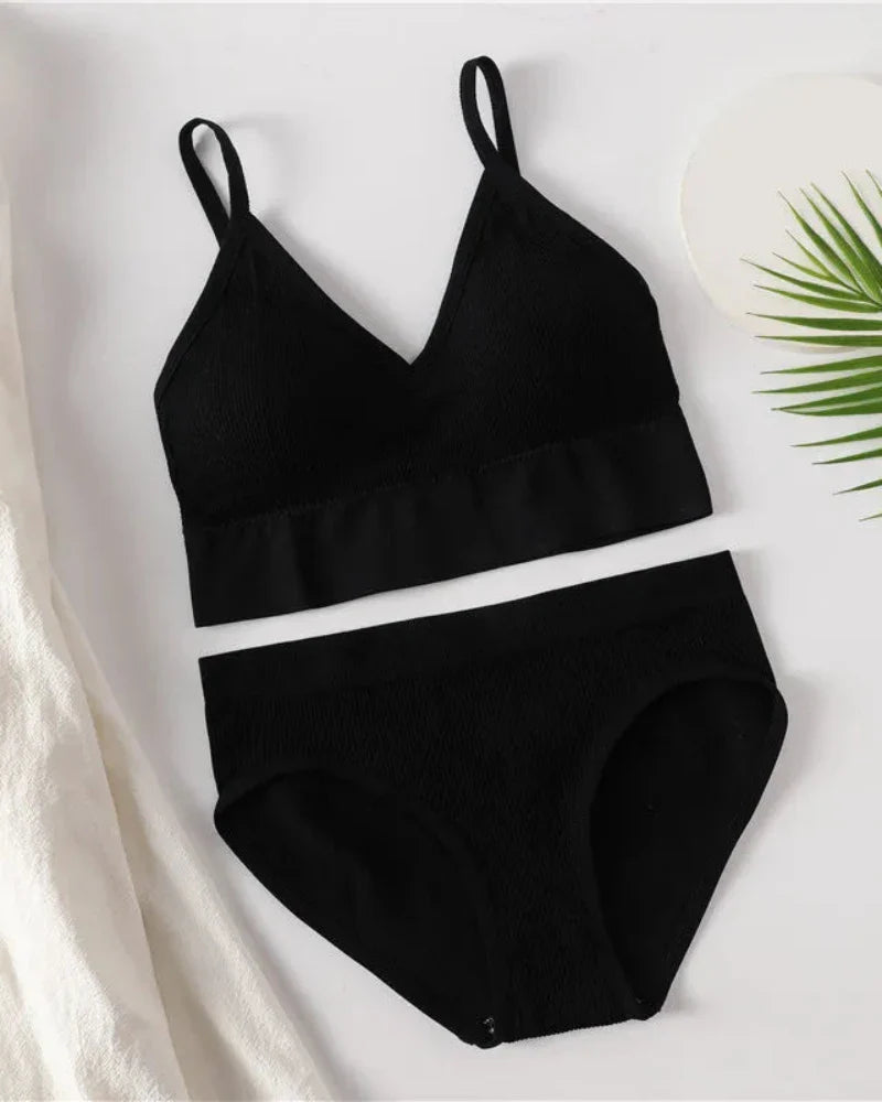 Ensemble de lingerie classique à rayures