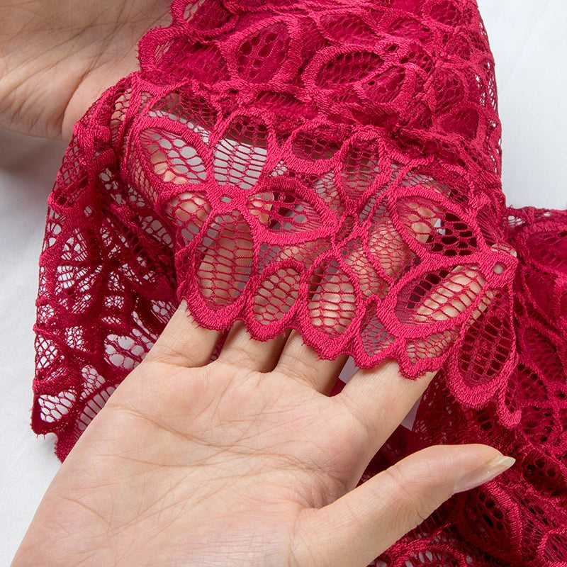 Ensemble Lingerie Sans Armatures en Dentelle Ultra-Fin