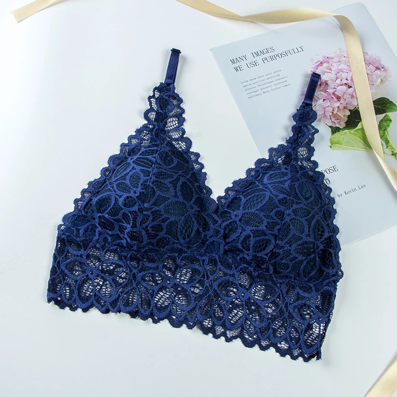 Ensemble Lingerie Sans Armatures en Dentelle Ultra-Fin