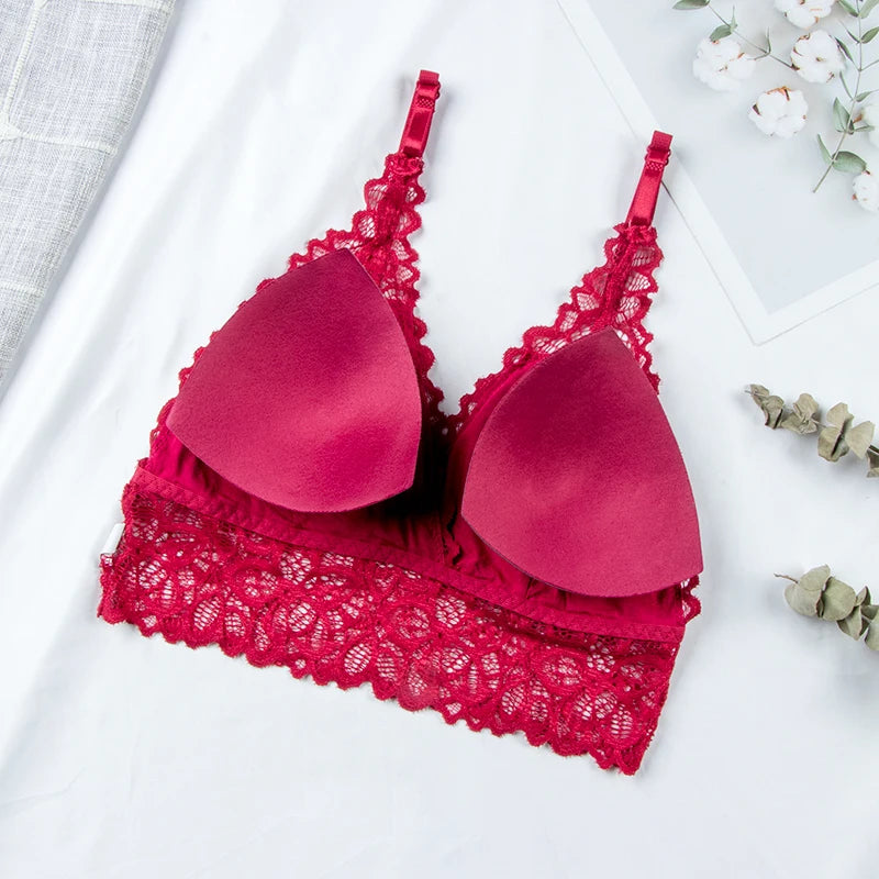 Ensemble Lingerie Sans Armatures en Dentelle Ultra-Fin