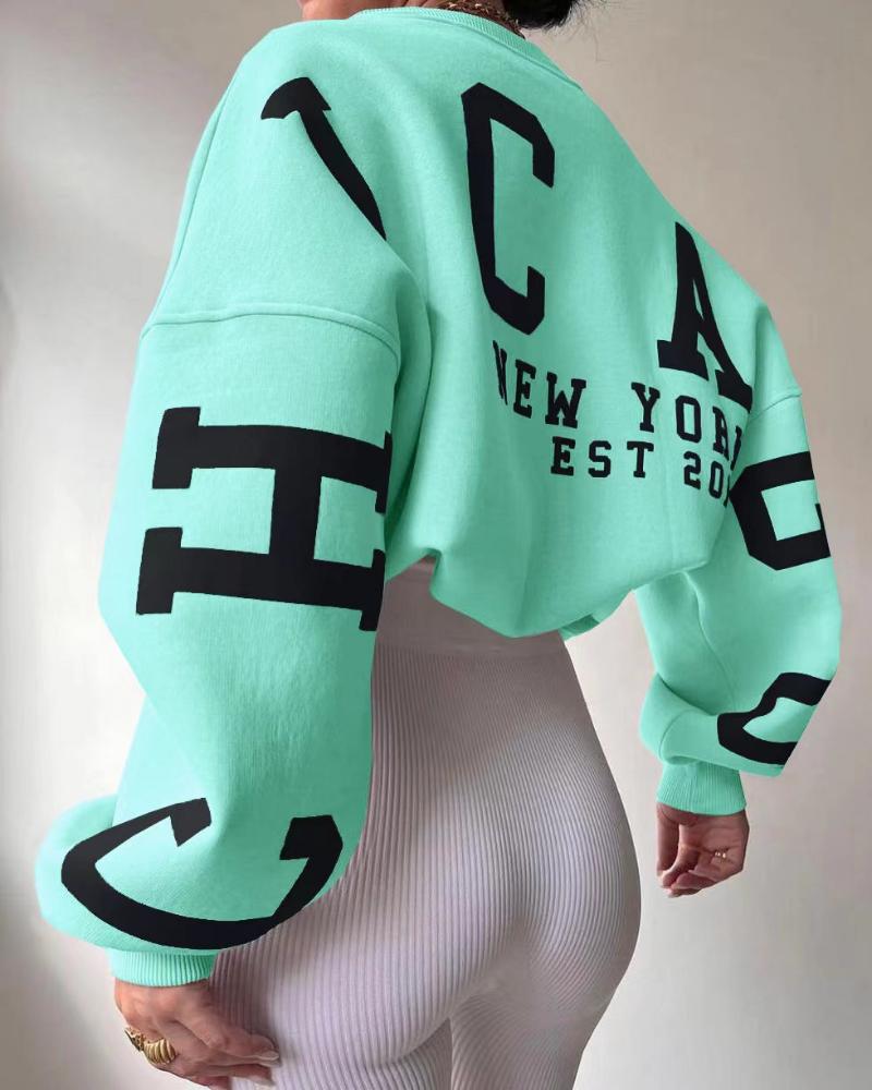Sweat-shirt oversize à col rond