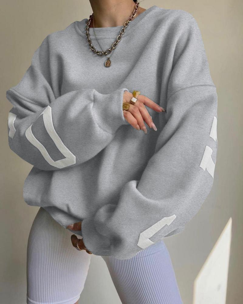 Sweat-shirt oversize à col rond