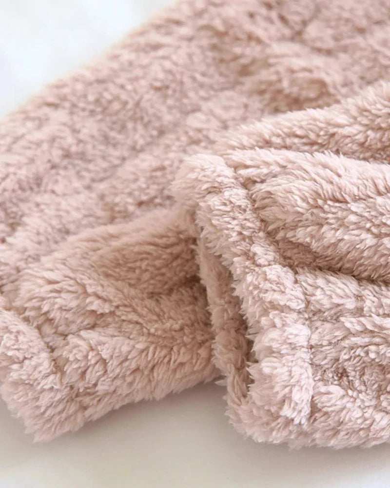 Pantalons doux et pelucheux à jambes longues