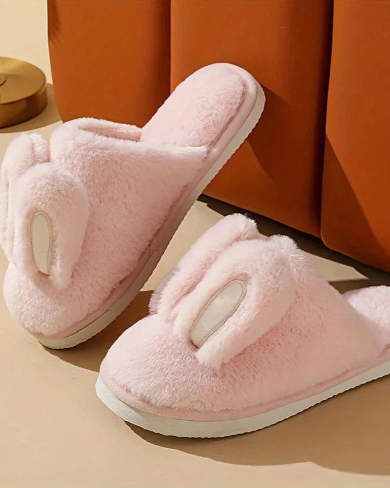 Chaussons moelleux avec oreilles