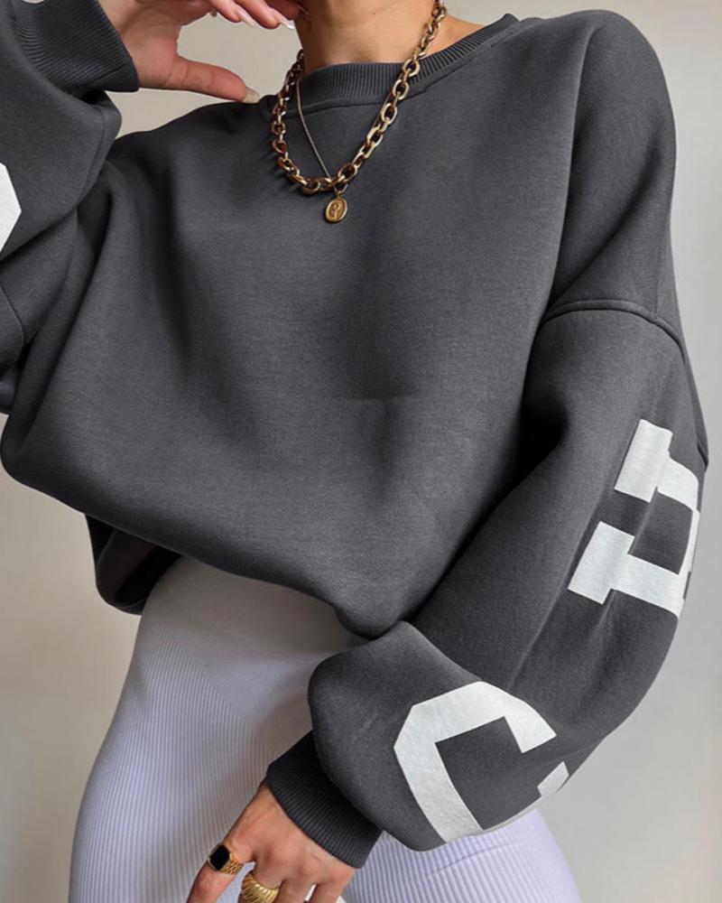 Sweat-shirt oversize à col rond