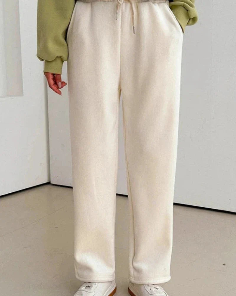 Pantalons confortables doublés avec des jambes larges