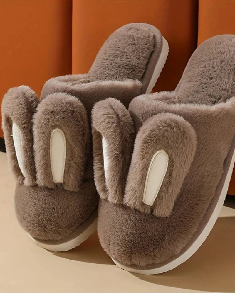 Chaussons moelleux avec oreilles