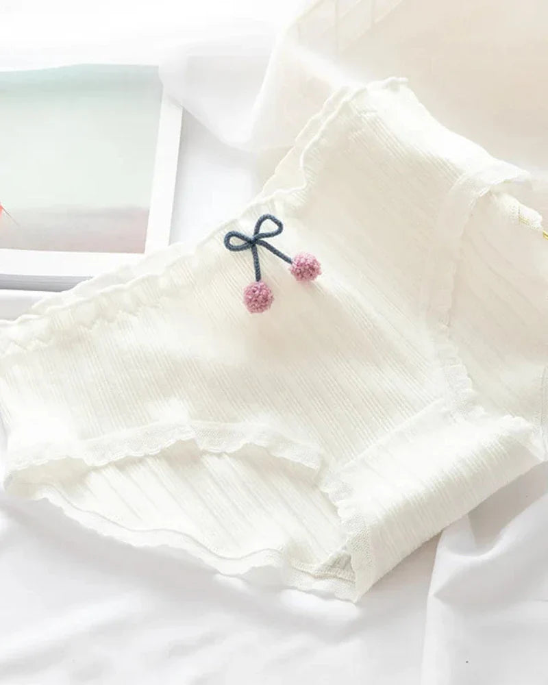 Culotte rayée avec un nœud décoratif