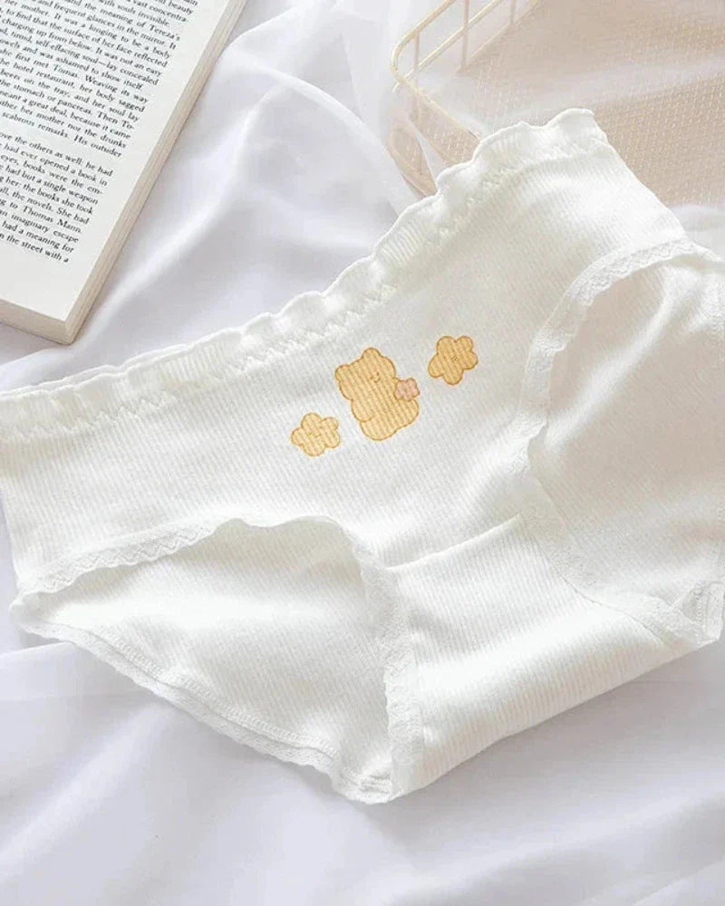 Culotte rayée avec un nœud décoratif