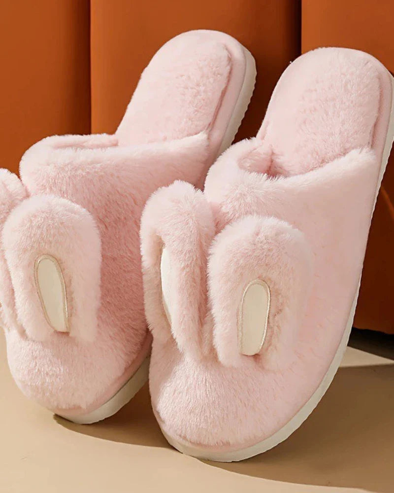 Chaussons moelleux avec oreilles