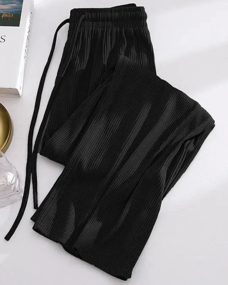 Pantalons longs confortables à jambes larges