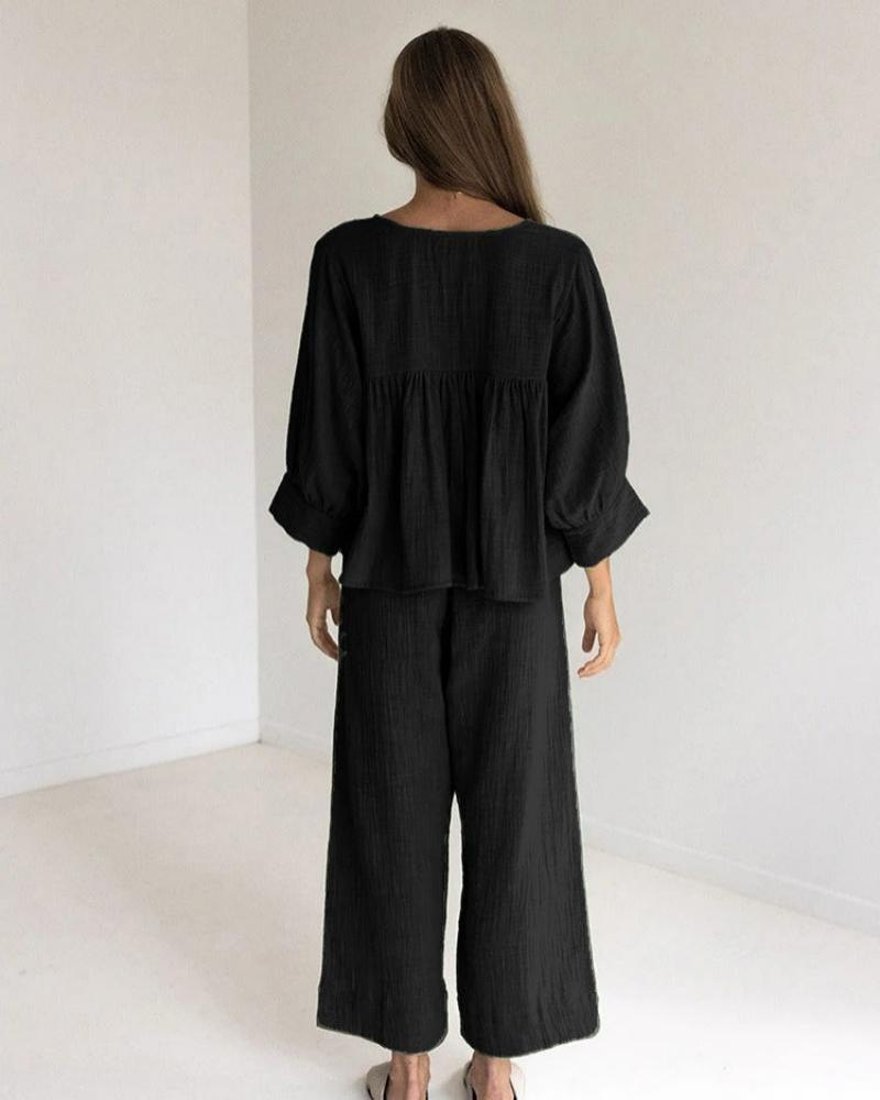 Ensemble long en mousseline pour la maison