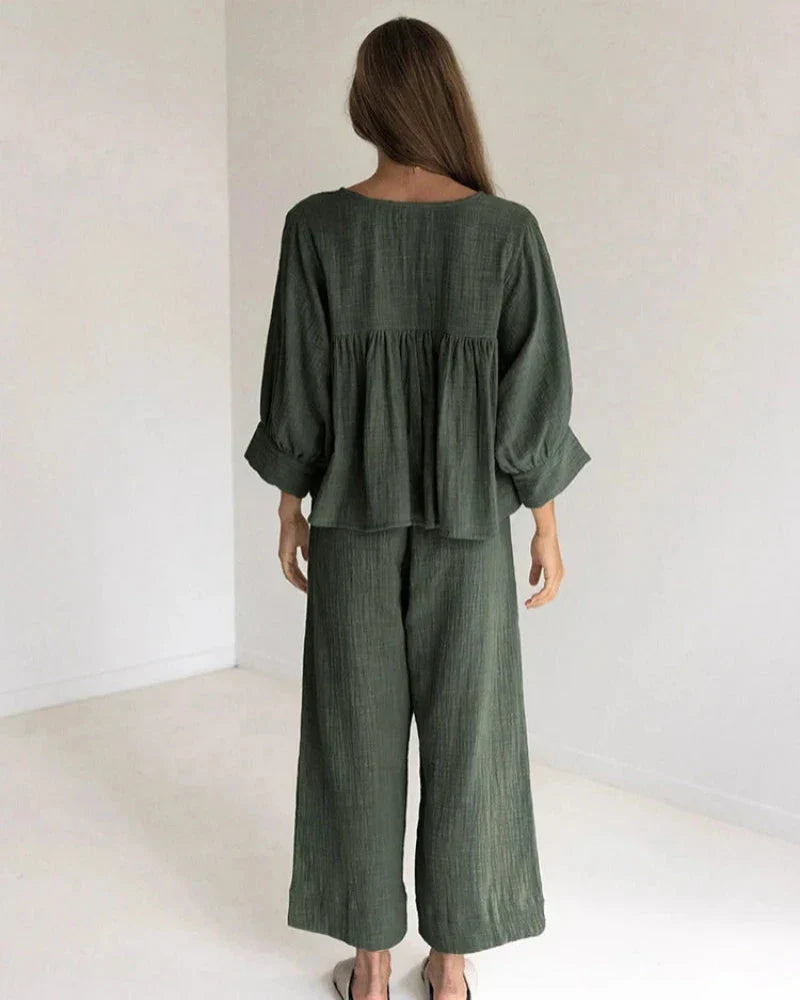 Ensemble long en mousseline pour la maison