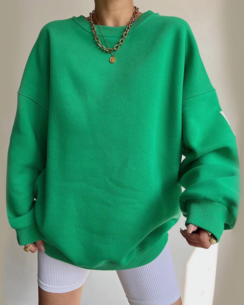 Sweat-shirt oversize à col rond
