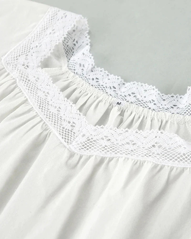 Chemise de nuit simple à manches courtes