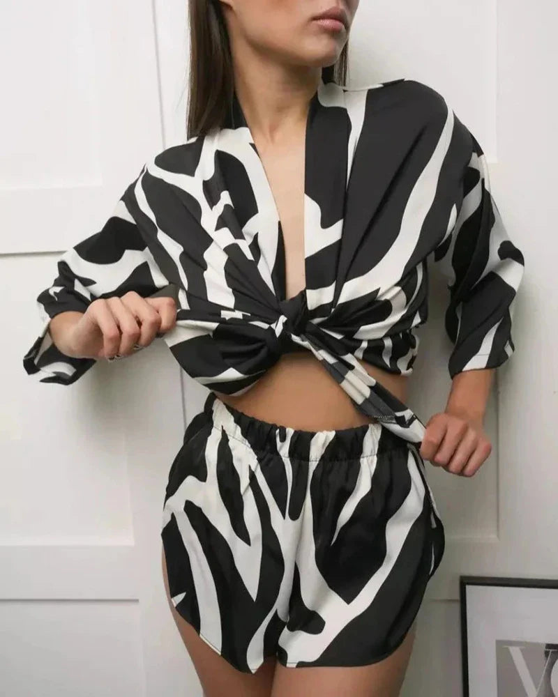 Ensemble décontracté de vêtements d'intérieur avec cardigan