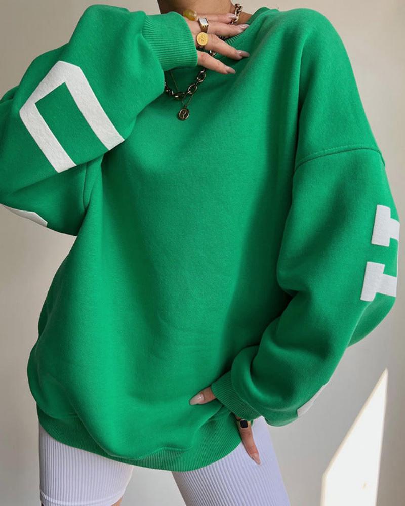 Sweat-shirt oversize à col rond