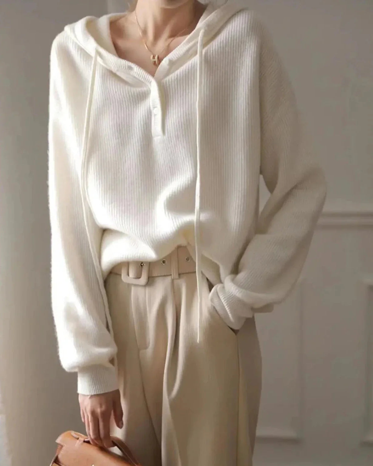 Sweat à capuche en tricot doux