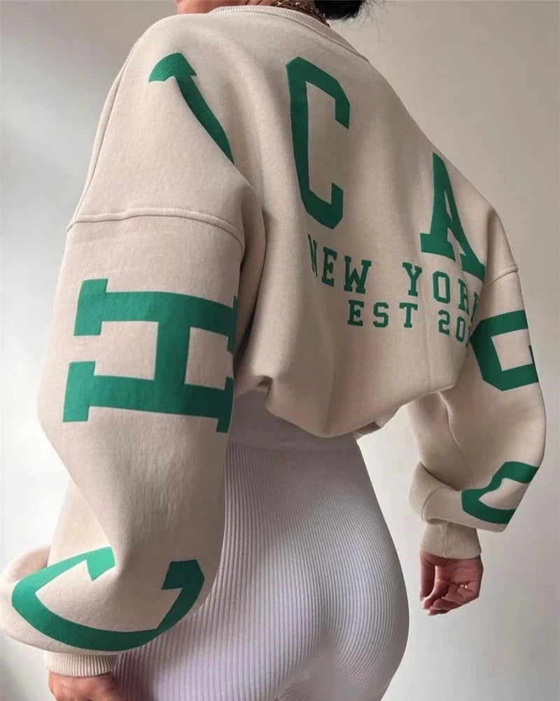 Sweat-shirt oversize à col rond