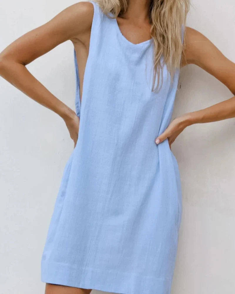 Chemise de nuit en coton ample à bretelles