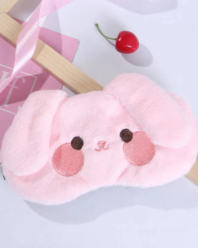 Masque de sommeil en peluche en forme d'animaux