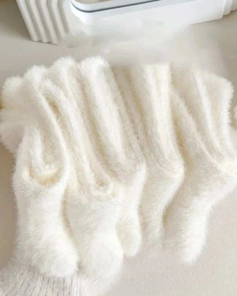 Chaussettes longues en peluche chaudes