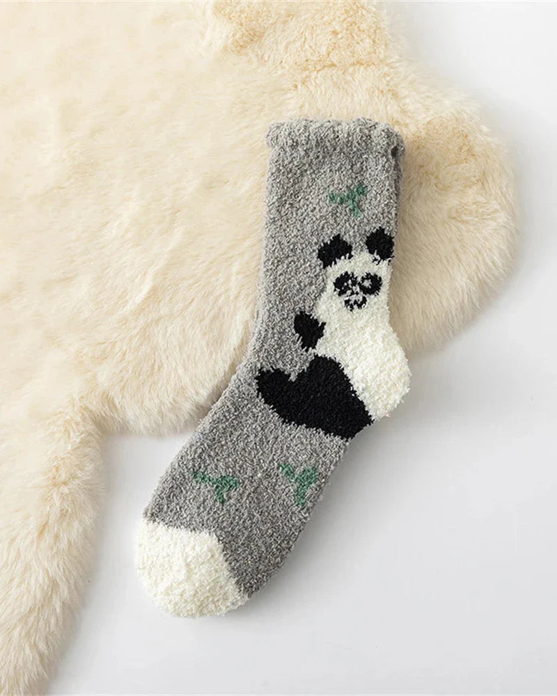 Chaussettes longues chaudes et pelucheuses