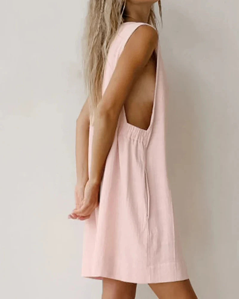 Chemise de nuit en coton ample à bretelles