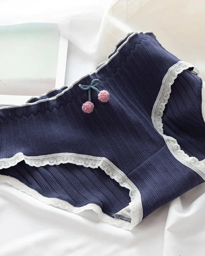 Culotte rayée avec un nœud décoratif