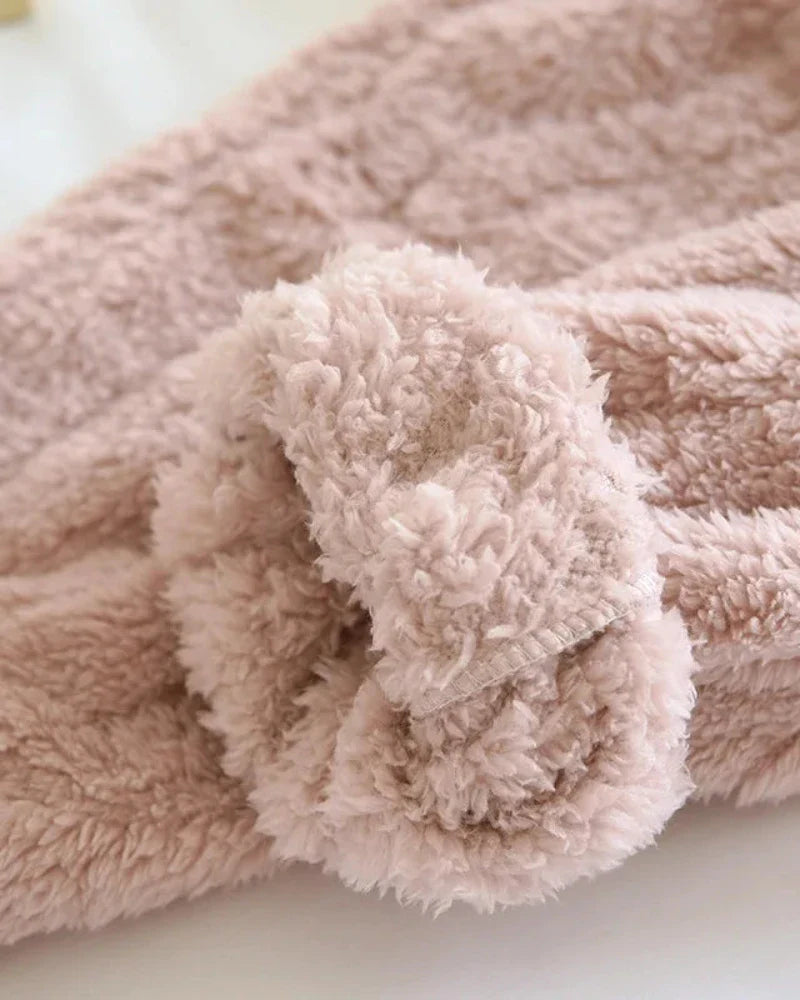 Pantalons doux et pelucheux à jambes longues