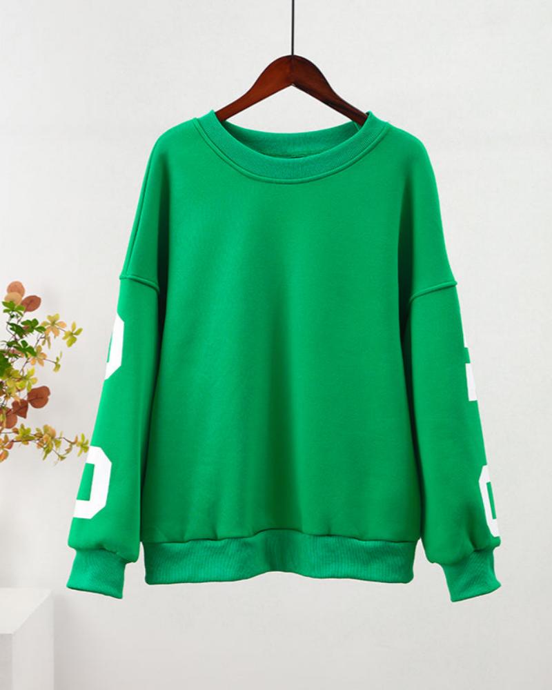 Sweat-shirt oversize à col rond
