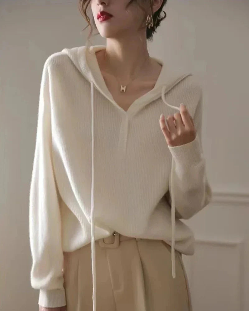 Sweat à capuche en tricot doux