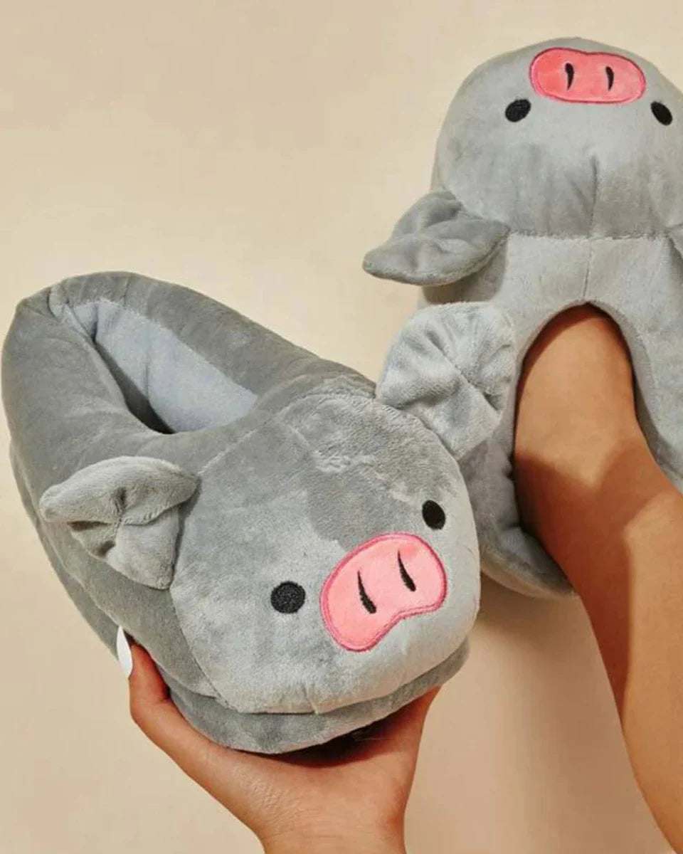 Chaussons en forme de cochon