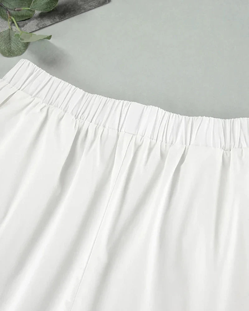 Chemise de nuit simple à manches courtes