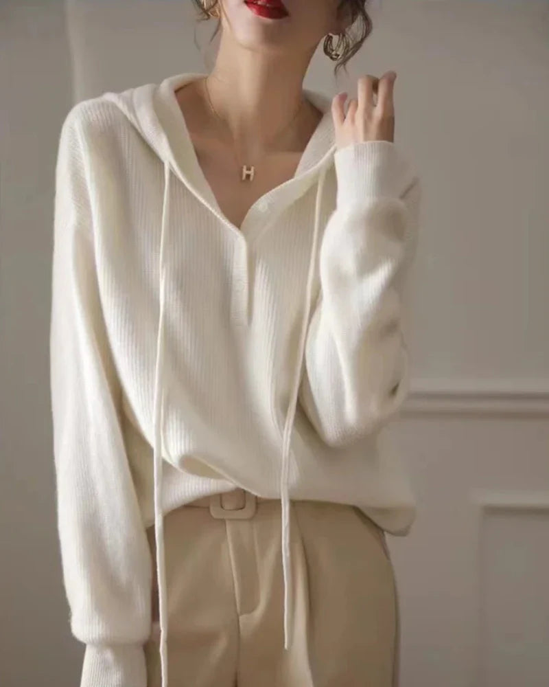 Sweat à capuche en tricot doux
