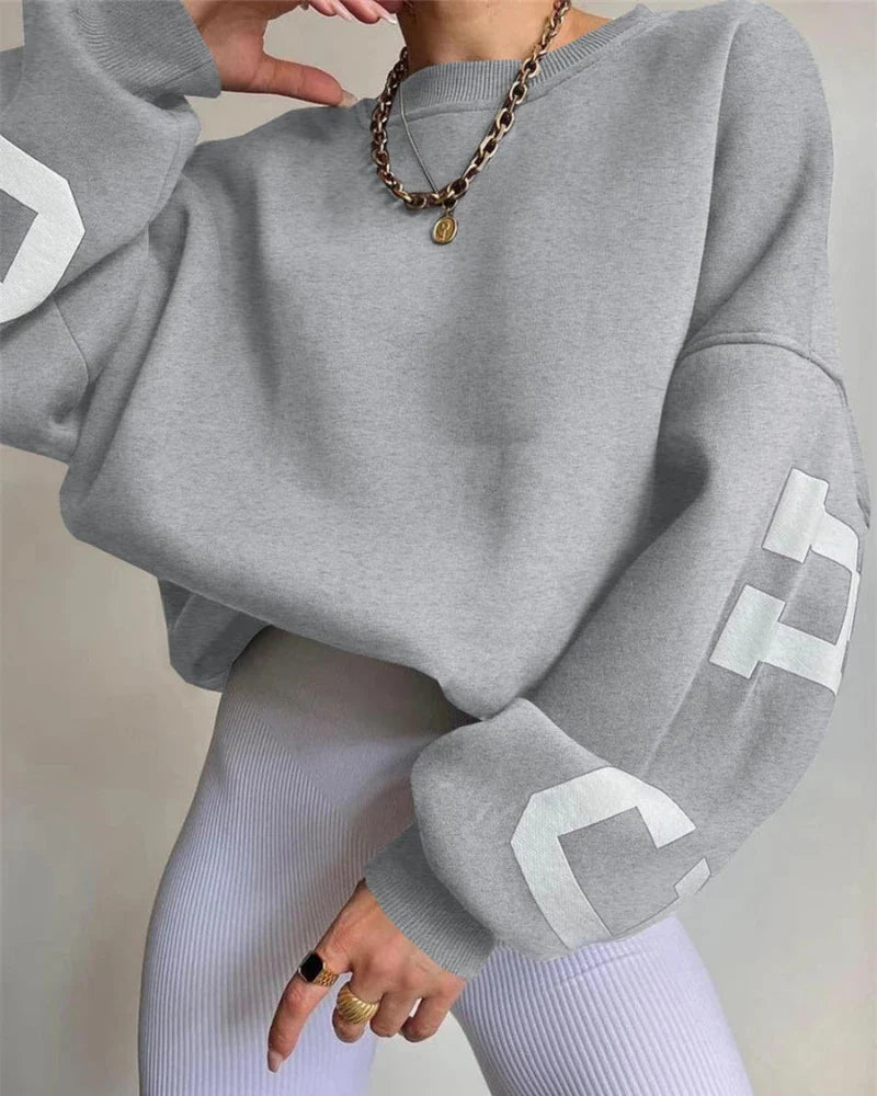 Sweat-shirt oversize à col rond