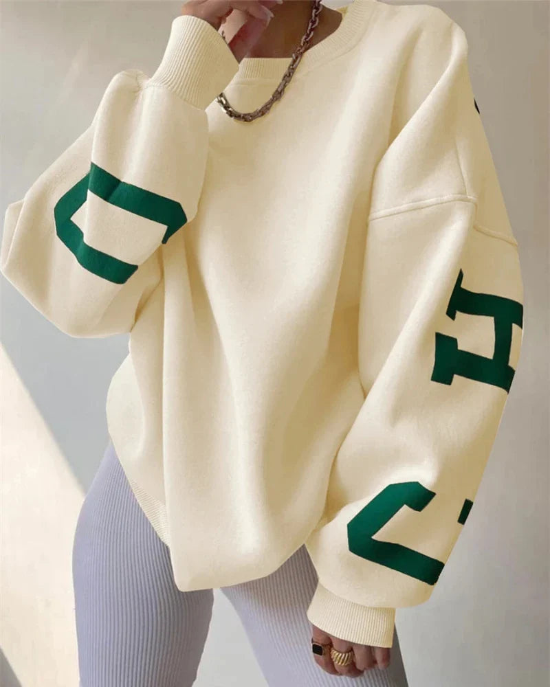 Sweat-shirt oversize à col rond