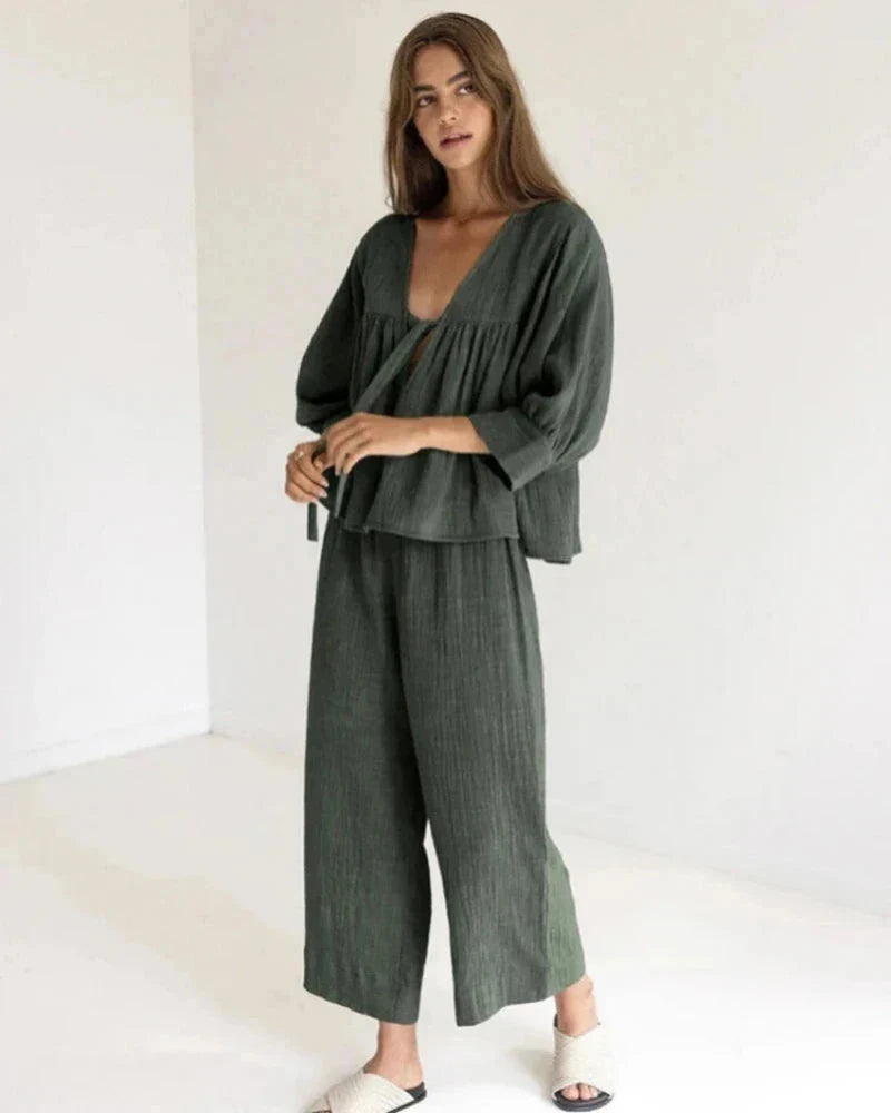 Ensemble long en mousseline pour la maison