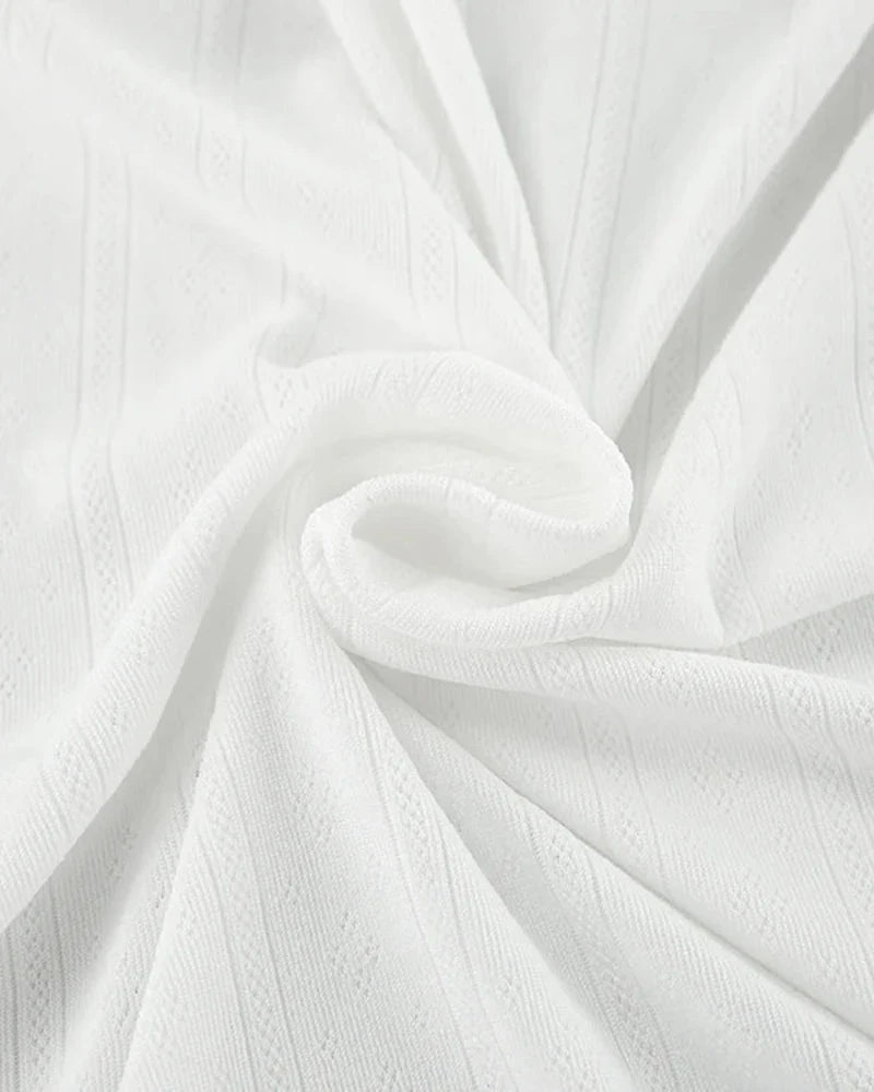 Chemise de nuit légère en dentelle à manches longues