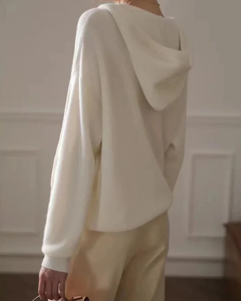 Sweat à capuche en tricot doux